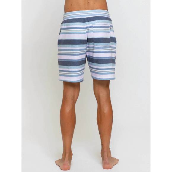 NEW SOL ANGELES mens bay stripe short in blue/white - Picture 3 of 4